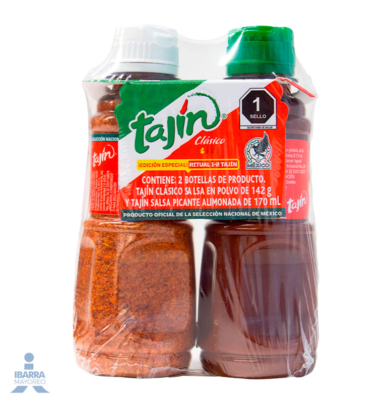 salsa tajin polvo 142 g + salsa alimonada 170 ml Ibarra Mayoreo