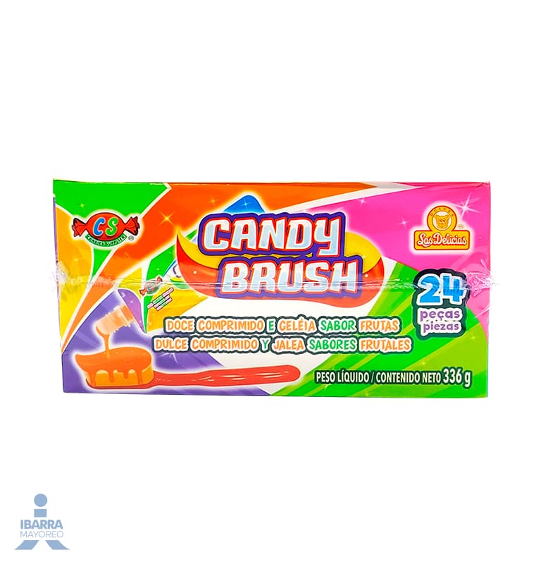 dulce las delicias candy brush 24 pzas | Ibarra Mayoreo