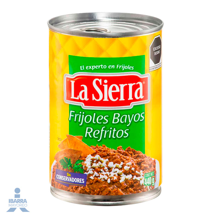 FRIJOL BAYO REFRITO LA SIERRA 440 GR.