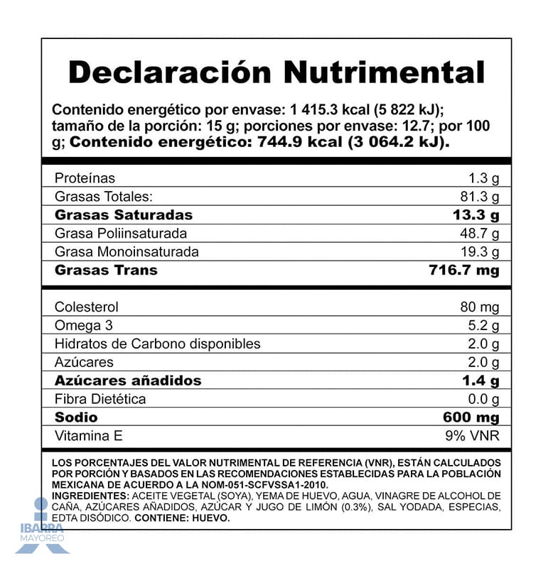 mayonesa aderezo mccormick 210 g