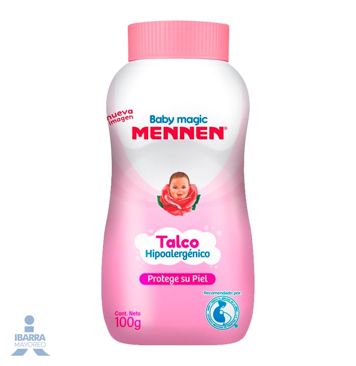 talco para bebe mennen rosa 100 g