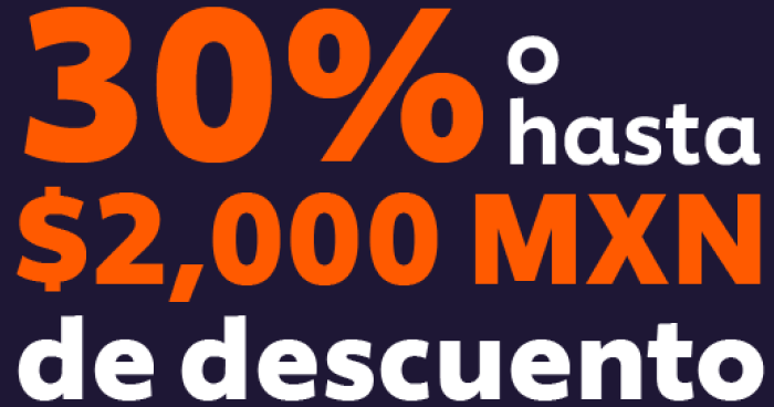 6 meses en productos participantes y obtén un descuento del 30% en tu compra final