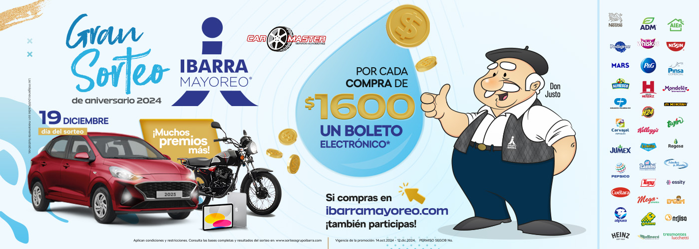 Gran Sorteo de aniversario 2024,https://ibarramayoreo.com/catalogo/abarrotes/,